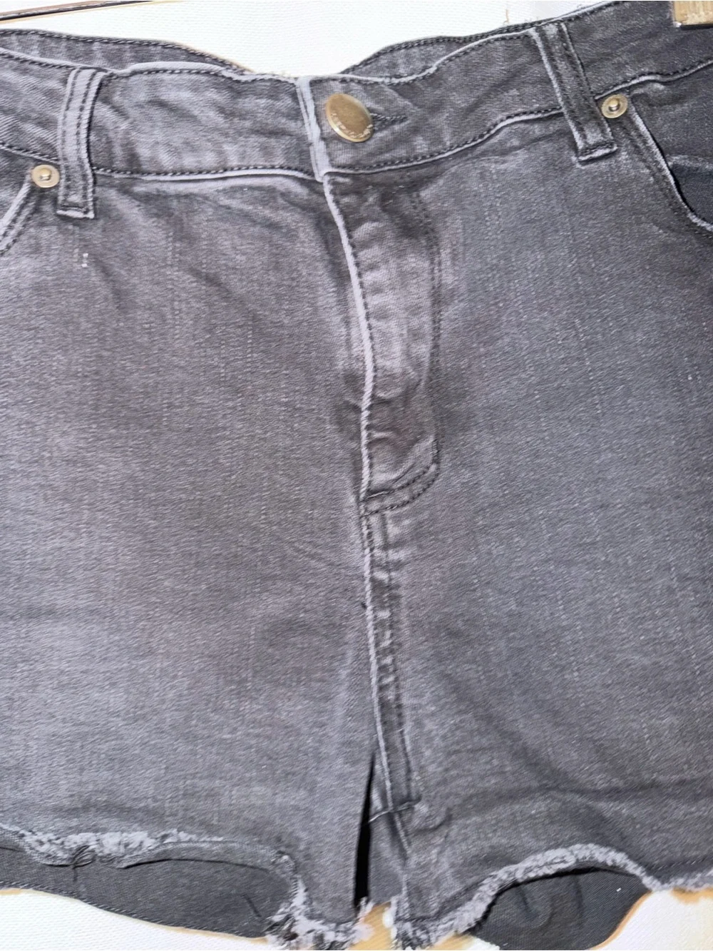 Women's Black Denim Cutoff Shorts